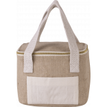 Sac isotherme en jute - petit modèle KI0352 - Natural personnalisable - Vue de face