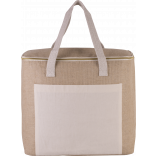 Sac isotherme en jute - grand modèle KI0354 - Natural personnalisable - Vue de face