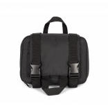 Trousse de toilette recyclée avec double compartiment KI0370 - Black personnalisable - Vue de face