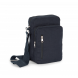 Sacoche bandoulière en coton KI0375 - Navy personnalisable - Vue de face