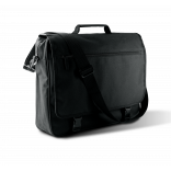 Porte-document avec rabat KI0412 - Black personnalisable - Vue de face