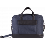Sac porte-ordinateur businessman KI0429 - Graphite Blue Heather personnalisable - Vue de face
