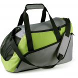 Sac de sport KI0607 - Slate Grey / Burnt Lime personnalisable - Vue de face