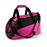 Sac de sport KI0607 - Fuchsia / Black personnalisable - Vue de face