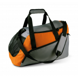 Sac de sport KI0607 - Slate Grey / Orange personnalisable - Vue de face