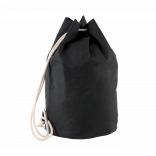 Sac marin en coton avec cordon KI0629 - Black personnalisable - Vue de face