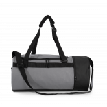 Sac de sport forme tube avec compartiment chaussures séparé KI0630 - Dark Cool Grey / Black personnalisable - Vue de fac