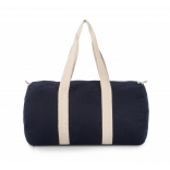 Sac fourre-tout en toile de coton KI0632 - Navy / Off White personnalisable - Vue de face