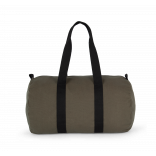 Sac fourre-tout en toile de coton KI0632 - Dark Khaki / Black personnalisable - Vue de face