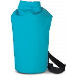 Sac étanche Roll-Top 15 litres KI0646 - Aqua Blue personnalisable - Vue de face