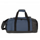 Sac de sport recyclé avec double compartiment latéral KI0650 - Deep Blue / Black personnalisable - Vue de face