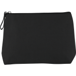 Trousse en coton canvas KI0724 - Black personnalisable - Vue de face
