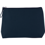 Trousse en coton canvas KI0724 - Midnight Blue personnalisable - Vue de face