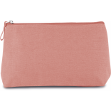 Trousse de toilette en coton KI0727 - Dusty Pink personnalisable - Vue de face