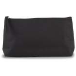 Trousse de toilette en coton KI0728 - Black personnalisable - Vue de face