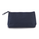 Trousse de toilette en coton KI0728 - Midnight Blue personnalisable - Vue de face