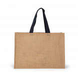 Sac shopping XL KI0743 - Natural / Navy personnalisable - Vue de face