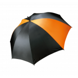 Parapluie tempête KI2004 - Black / Orange personnalisable - Vue de face