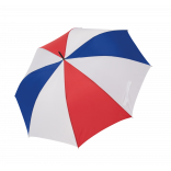 Parapluie de golf KI2007 - Reflex blue/White/French red personnalisable - Vue de face