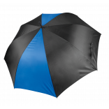 Grand parapluie de golf KI2008 - Black / Royal Blue personnalisable - Vue de face