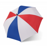 Grand parapluie de golf KI2008 - Reflex blue/White/French red personnalisable - Vue de face