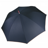 Parapluie mât en bois KI2020 - Navy / Beige personnalisable - Vue de face
