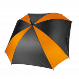 Parapluie carré KI2023 - Black / Orange personnalisable - Vue de face