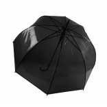 Parapluie transparent KI2024 - Black personnalisable - Vue de face