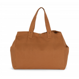 Sac de shopping en coton délavé KI3208 - Washed Caramel Coffee personnalisable - Vue de face