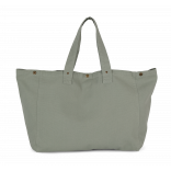 Sac de shopping en coton délavé KI3208 - Washed Green Clay personnalisable - Vue de face