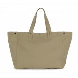 Sac de shopping en coton délavé KI3208 - Washed Olive Gray personnalisable - Vue de face