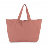 Sac de shopping en coton délavé KI3208 - Washed Pink Ochre personnalisable - Vue de face