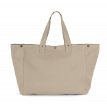 Sac de shopping en coton délavé KI3208 - Washed Natural personnalisable - Vue de face