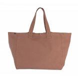 Sac de shopping en coton délavé KI3208 - Washed Santal Brown personnalisable - Vue de face
