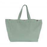 Sac de shopping en coton délavé KI3208 - Washed Water Green personnalisable - Vue de face