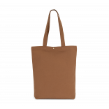 Sac shopping délavé en coton KI3213 - Washed Cinnamon personnalisable - Vue de face