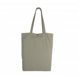 Sac shopping délavé en coton KI3213 - Washed Green Clay personnalisable - Vue de face
