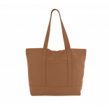 Grand sac shopping à poche latérale KI3214 - Washed Cinnamon personnalisable - Vue de face