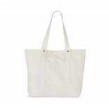Grand sac shopping à poche latérale KI3214 - Washed Ivory personnalisable - Vue de face
