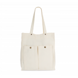 Sac à main à double poche frontale KI3215 - Washed Ivory personnalisable - Vue de face