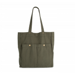 Sac à main à double poche frontale KI3215 - Washed Kombu Green personnalisable - Vue de face