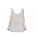 Sac à dos recyclé avec poche arrière antivol KI5101 - Pebble Grey / Ecume personnalisable - Vue de face