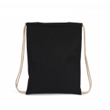 Sac à dos recyclé à cordon coulissant KI5102 - Black Night personnalisable - Vue de face