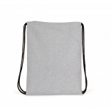 Sac à dos recyclé à cordon coulissant KI5102 - Flint Grey personnalisable - Vue de face