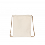 Petit sac à dos recyclé à cordon coulissant - Taille enfant KI5103 - Ecume personnalisable - Vue de face