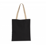 Sac shopping recyclé KI5203 - Black Night / Hemp personnalisable - Vue de face