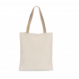 Sac shopping recyclé KI5203 - Ecume / Hemp personnalisable - Vue de face