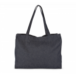 Grand sac shopping denim KI5229 - Recycled Denim personnalisable - Vue de face