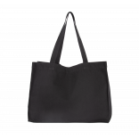 Grand sac shopping en coton recyclé KI5230 - Black Night personnalisable - Vue de face