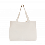 Grand sac shopping en coton recyclé KI5230 - Ecume personnalisable - Vue de face